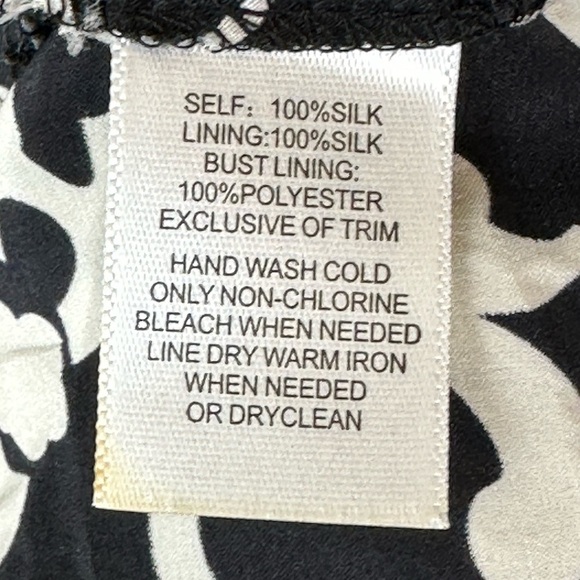 White House Black Market 100% Silk Floral Print Halter Top Beaded Detail 12 - Picture 8 of 13